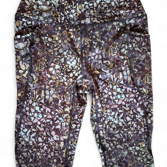 NWT RBX Active Capri Leggings with Blue and Purple Pattern High Waisted Small - Picture 2 of 7